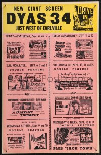 3f0226 DYAS 34 local theater WC September 1964 Pyro, Nightmare, Night Tide, Star Creatures & more!
