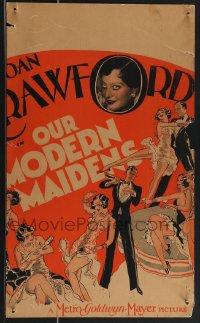 3f0247 OUR MODERN MAIDENS WC 1929 sexy flapper Joan Crawford, Douglas Fairbanks Jr., ultra rare!