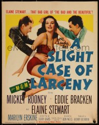 3f0260 SLIGHT CASE OF LARCENY WC 1953 Mickey Rooney, Eddie Bracken & sexy bad girl Elaine Stewart!