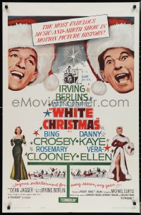 3f1189 WHITE CHRISTMAS 1sh R1961 Bing Crosby, Danny Kaye, Clooney, Vera-Ellen, musical classic!