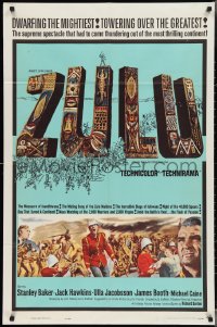 3f1197 ZULU 1sh 1964 Stanley Baker & Michael Caine English classic, dwarfing the mightiest!