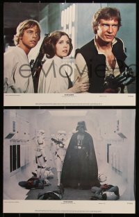 3f0505 STAR WARS 8 color 11x14 stills 1977 Mark Hamill, Harrison Ford, Carrie Fisher, Darth Vader!