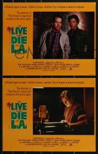3f0515 TO LIVE & DIE IN L.A. 8 English LCs 1986 William Friedkin, counterfeit & murder thriller!
