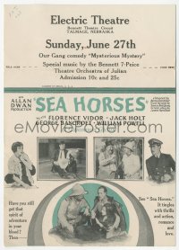 3f1251 SEA HORSES herald 1926 William Powell deserts his wife & becomes drunk in East Africa, rare!