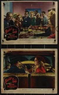 3f0849 DEAD RECKONING 5 LCs 1947 Bogart deciding whether to kill or kiss Lizabeth Scott, roulette!