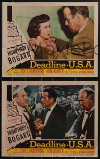 3f0860 DEADLINE-U.S.A. 3 LCs 1952 newspaper editor Humphrey Bogart, best journalism movie ever!