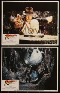 3f0833 RAIDERS OF THE LOST ARK 8 LCs 1981 Harrison Ford, George Lucas & Steven Spielberg classic!