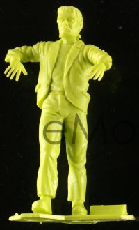 3f0122 UNIVERSAL STUDIOS MONSTERS 5 bootleg Marx toy figuress 1980s Mummy & more, light green!