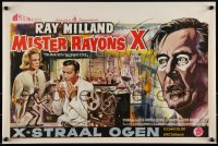 3g0037 X: THE MAN WITH THE X-RAY EYES Belgian 1963 Ray Milland strips souls & bodies, different art!