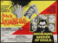 3g0129 DOCTOR DEATH/AND NOW THE SCREAMING STARTS British quad 1973 different horror double bill!