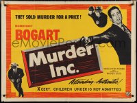 3g0132 ENFORCER British quad 1951 Bogart, Murder Inc., they sold murder for a price, ultra rare!