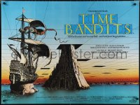 3g0144 TIME BANDITS British quad 1981 John Cleese, Sean Connery, art by director Terry Gilliam!