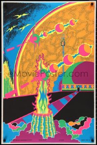 3g0460 CELESTIAL CIRCUS 23x35 commercial poster 1970s psychedelic black light art by Jeff Burns!