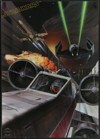 3g0476 STAR WARS 20x28 commercial poster 1977 Ralph McQuarrie artwork of the Death Star trench run!