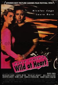 3g0480 WILD AT HEART 25x37 commercial poster 1990 David Lynch, Nicolas Cage & Laura Dern!