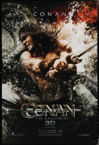 3g0723 CONAN THE BARBARIAN teaser DS 1sh 2011 cool image of Jason Momoa in title role as Conan!