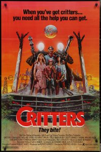 3g0728 CRITTERS 1sh 1986 great completely different art of cast & monsters by Ken Barr!