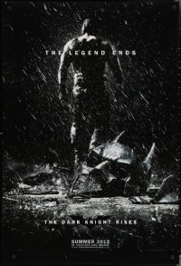 3g0735 DARK KNIGHT RISES teaser DS 1sh 2012 Tom Hardy as Bane, cool image of broken mask in the rain!