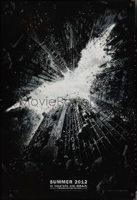 3g0733 DARK KNIGHT RISES teaser DS 1sh 2012 image of Batman's symbol in broken buildings!