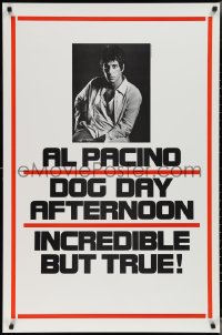 3g0744 DOG DAY AFTERNOON teaser 1sh 1975 Al Pacino, Sidney Lumet bank robbery crime classic!