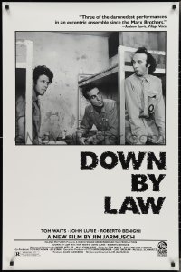 3g0745 DOWN BY LAW 1sh 1986 Jarmusch, Roberto Benigni, Tom Waits, Lurie & Braschi!