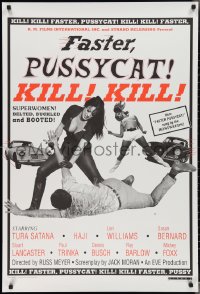 3g0758 FASTER, PUSSYCAT! KILL! KILL! 1sh R1995 Russ Meyer's best, Satana, Haji, superwomen!