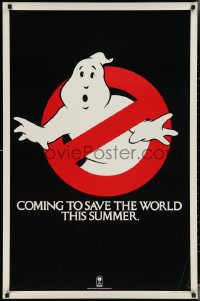 3g0774 GHOSTBUSTERS teaser 1sh 1984 Ivan Reitman sci-fi horror, coming to save the world this Summer