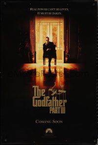 3g0778 GODFATHER PART III teaser DS 1sh 1990 Al Pacino, Francis Ford Coppola!