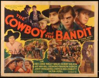3g0537 COWBOY & THE BANDIT 1/2sh 1935 Rex Lease, Wally Wales, Bobby Nelson, Art Mix, poker gambling!