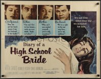 3g0542 DIARY OF A HIGH SCHOOL BRIDE 1/2sh 1959 AIP bad girl, it's not true what they say!