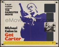 3g0548 GET CARTER int'l 1/2sh 1971 great close image of Michael Caine holding shotgun, very rare!
