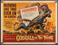 3g0552 GODZILLA VS. THE THING 1/2sh 1964 Reynold Brown monster art, how much terror can you stand!