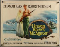 3g0554 HEAVEN KNOWS MR. ALLISON 1/2sh 1957 Robert Mitchum & nun Deborah Kerr!