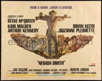 3g0569 NEVADA SMITH 1/2sh 1966 Steve McQueen will soon be a legend, great montage artwork!