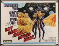 3g0579 THEY CAME FROM BEYOND SPACE 1/2sh 1967 conquerors from a dying world invade Earth, sci-fi art