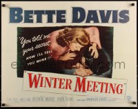 3g0587 WINTER MEETING style B 1/2sh 1948 Bette Davis has a secret for Jim Davis, ultra rare!