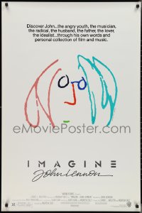3g0808 IMAGINE 1sh 1988 art by former Beatle John Lennon, brown/blue hair style!