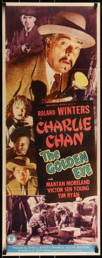 3g0621 GOLDEN EYE insert 1948 Victor Sen Young, Mantan Moreland, Roland Winters as Charlie Chan!