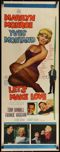 3g0630 LET'S MAKE LOVE insert 1960 great images of super sexy Marilyn Monroe & Yves Montand!