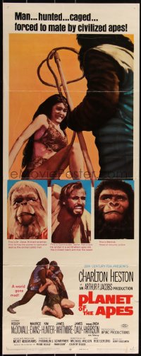 3g0639 PLANET OF THE APES insert 1968 Charlton Heston, classic sci-fi, forced to mate!