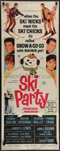 3g0647 SKI PARTY insert 1965 Frankie Avalon, Dwayne Hickman, where the he's meet the she's on skis!