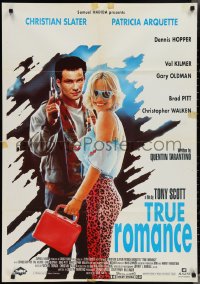 3g0189 TRUE ROMANCE Italian 1sh 1993 Christian Slater, Patricia Arquette, by Quentin Tarantino!