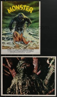 3g0206 HUMANOIDS FROM THE DEEP set of 10 Italian 14x18x14 pbustas 1980 w/monster looming over girl!