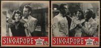 3g0205 SINGAPORE set of 12 Italian 13x13 pbustas R1954 sexy Ava Gardner + sailor Fred MacMurray!