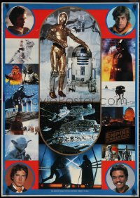 3g0364 EMPIRE STRIKES BACK Japanese 24x34 1980 different images of Luke, Darth Vader, Han, top cast!