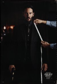 3g0822 JOHN WICK CHAPTER 2 teaser DS 1sh 2017 Keanu Reeves in the title role with gun being measured!