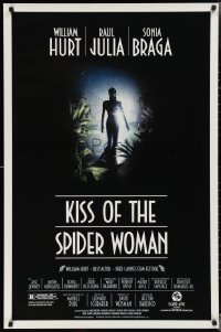 3g0833 KISS OF THE SPIDER WOMAN 1sh 1985 cool artwork of sexy Sonia Braga in spiderweb dress!