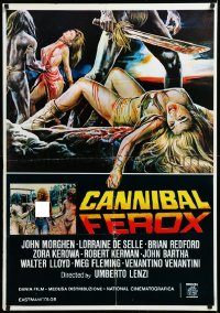 3g0011 CANNIBAL FEROX Lebanese 1981 Umberto Lenzi, natives w/machetes torturing women!