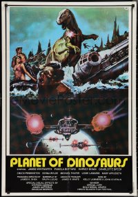 3g0012 PLANET OF DINOSAURS Lebanese 1978 X-Wings & Millennium Falcon art from Star Wars by Aller!