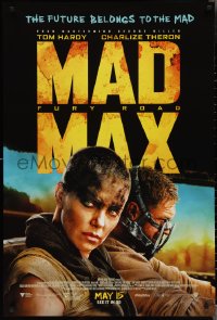 3g0852 MAD MAX: FURY ROAD advance DS 1sh 2015 great cast image of Tom Hardy, Charlize Theron!